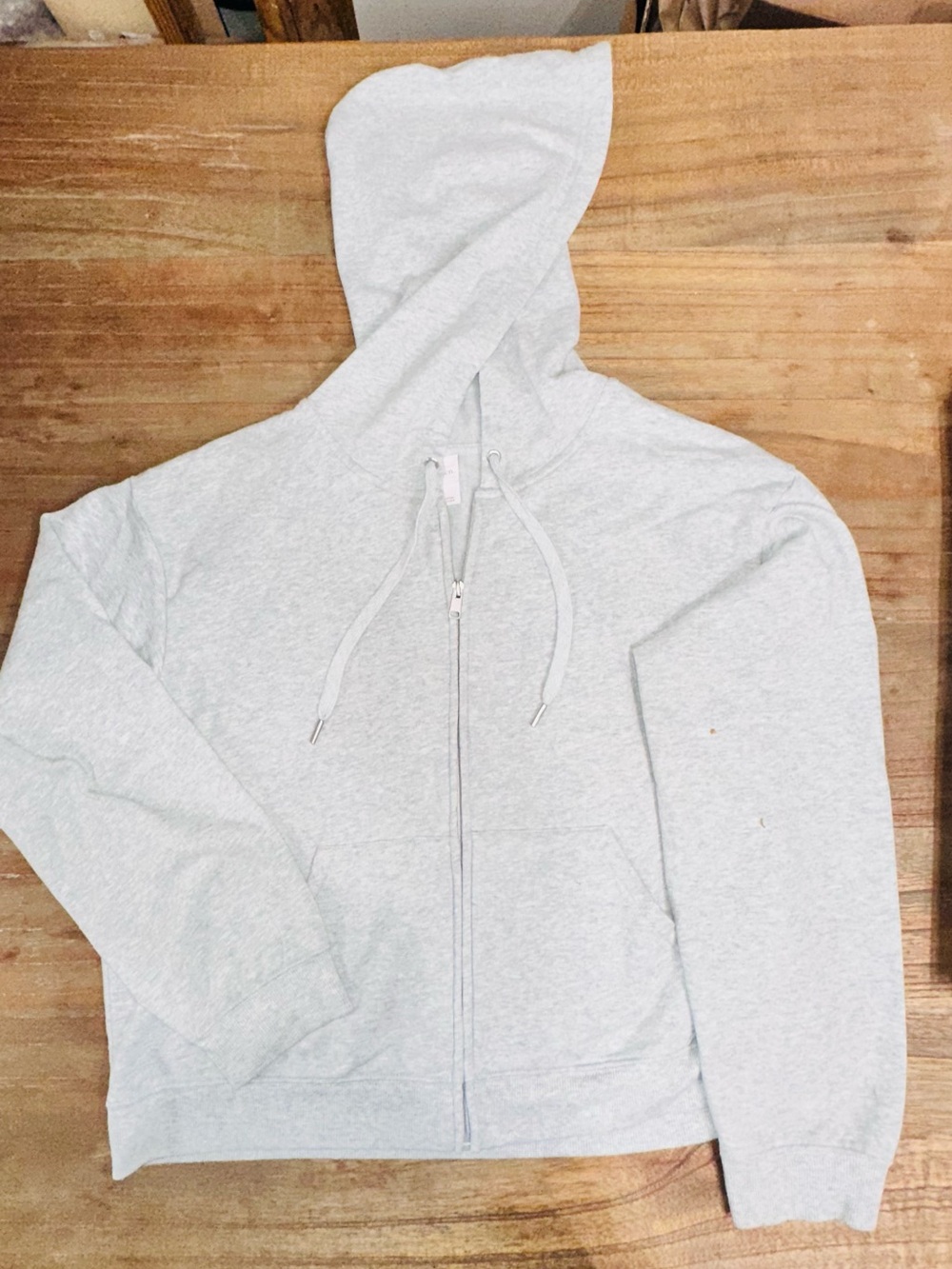 AUDEN Light Gray Zip-Up Hoodie SIZE: XL